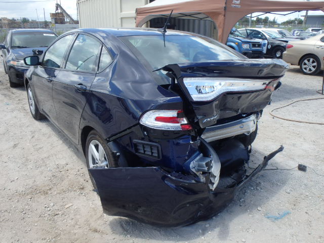 1C3CDFBB8FD204778 - 2015 DODGE DART SXT BLUE photo 3