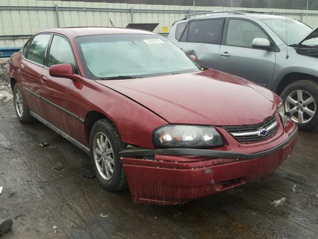 2G1WF52E059359997 - 2005 CHEVROLET IMPALA MAROON photo 1