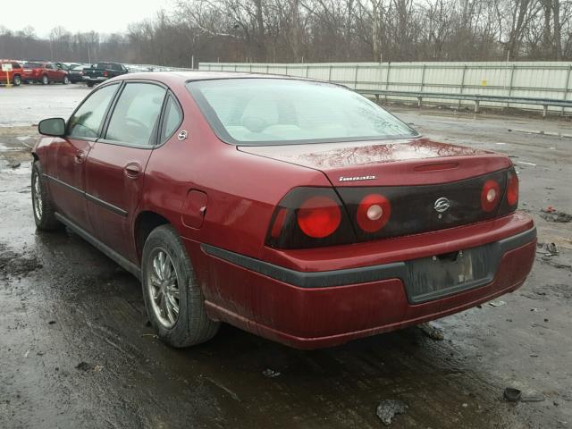 2G1WF52E059359997 - 2005 CHEVROLET IMPALA MAROON photo 3