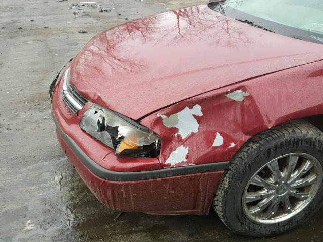 2G1WF52E059359997 - 2005 CHEVROLET IMPALA MAROON photo 9