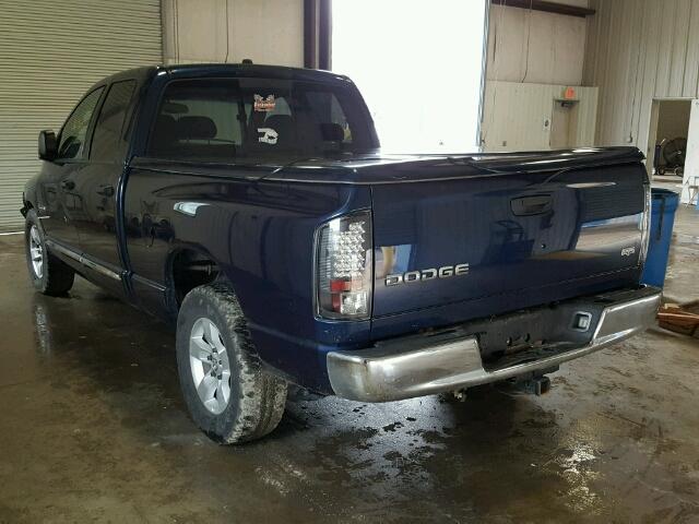 1D7HA18N44S587745 - 2004 DODGE RAM 1500 S BLUE photo 3