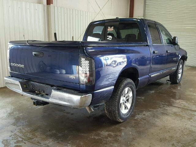 1D7HA18N44S587745 - 2004 DODGE RAM 1500 S BLUE photo 4