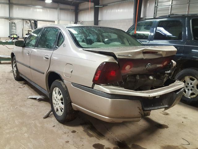 2G1WF52E929121366 - 2002 CHEVROLET IMPALA GOLD photo 3