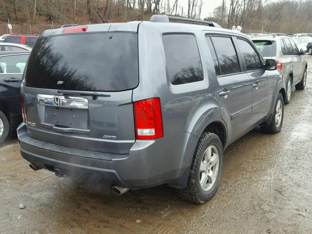 5FNYF4H45BB029255 - 2011 HONDA PILOT EX GRAY photo 4