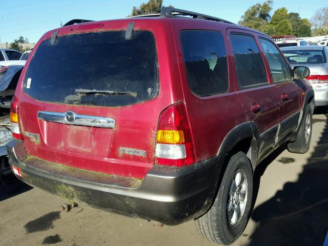 4F2YU08171KM28528 - 2001 MAZDA TRIBUTE LX RED photo 4