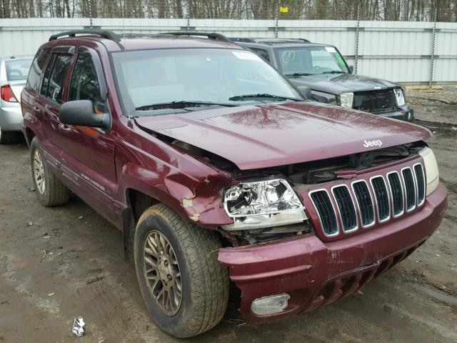 1J4GW58N52C281556 - 2002 JEEP GRAND CHER BURGUNDY photo 1