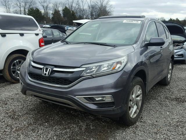 2HKRM4H5XFH707959 - 2015 HONDA CR-V EX GRAY photo 2