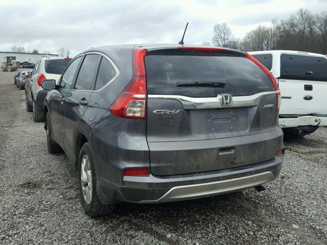 2HKRM4H5XFH707959 - 2015 HONDA CR-V EX GRAY photo 3