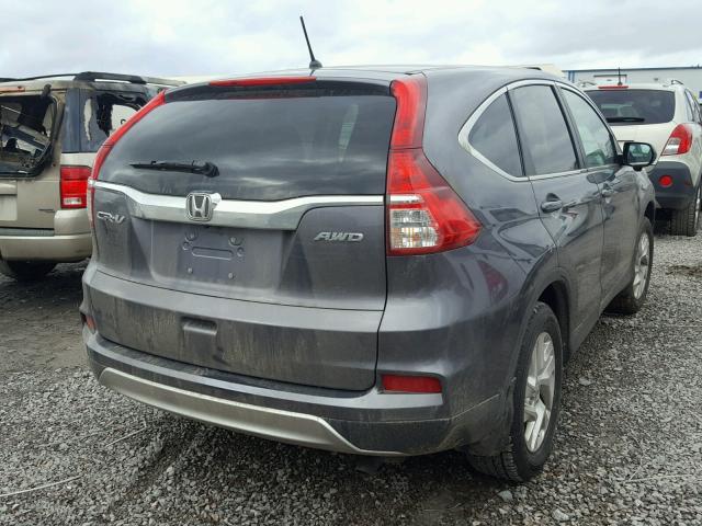 2HKRM4H5XFH707959 - 2015 HONDA CR-V EX GRAY photo 4