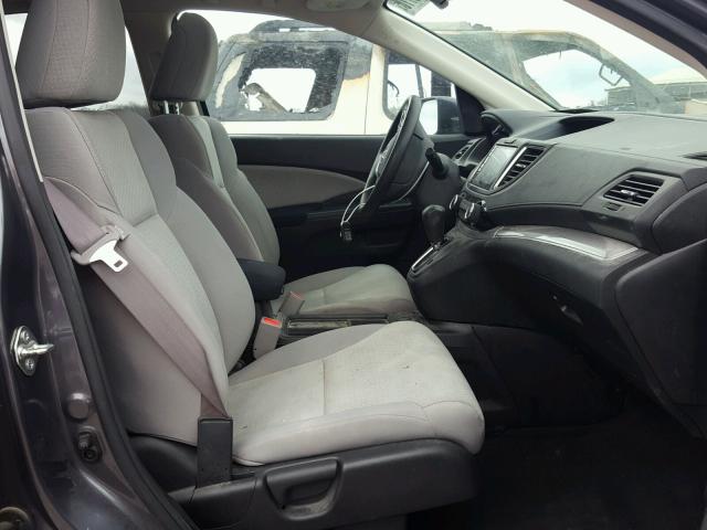 2HKRM4H5XFH707959 - 2015 HONDA CR-V EX GRAY photo 5