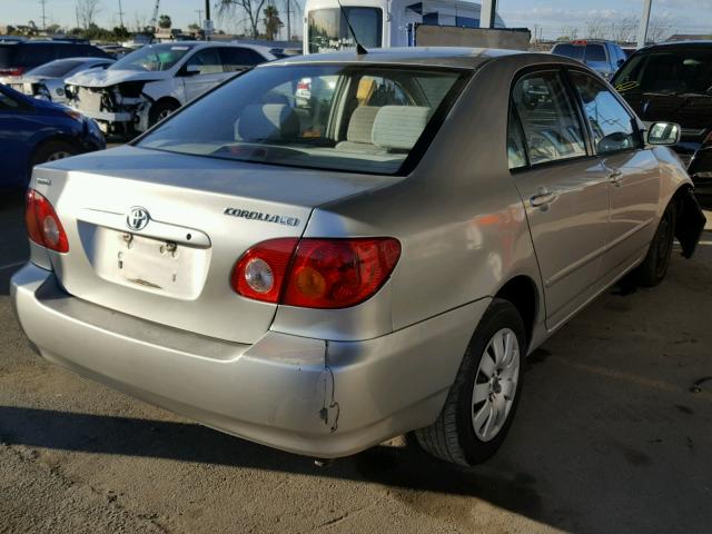 1NXBR32E64Z215496 - 2004 TOYOTA COROLLA CE SILVER photo 4