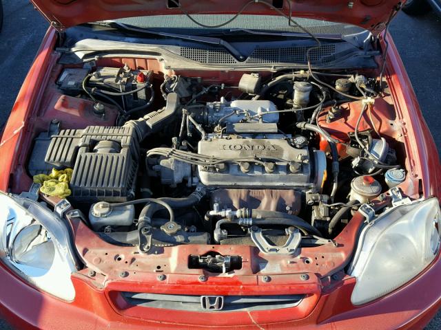 1HGEJ8140TL056799 - 1996 HONDA CIVIC EX წითელი ფოტო 7