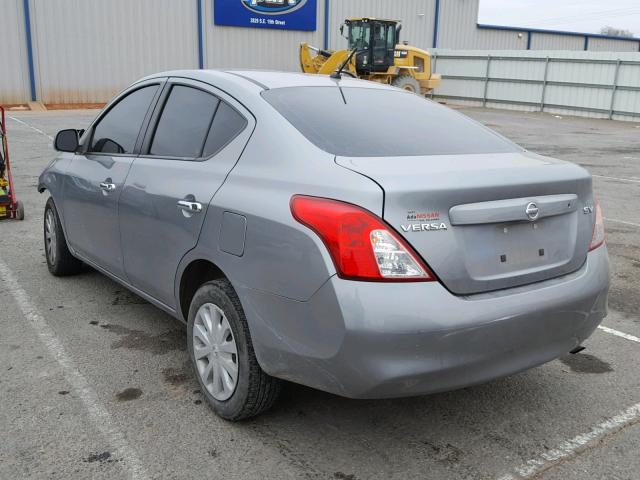 3N1CN7AP0CL904864 - 2012 NISSAN VERSA S GRAY photo 3