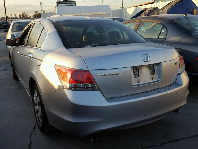 1HGCP36808A075313 - 2008 HONDA ACCORD EXL SILVER photo 3