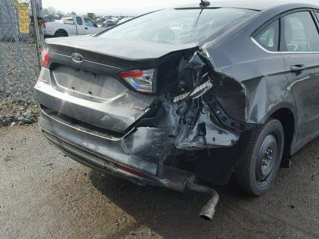 1FA6P0H75G5106454 - 2016 FORD FUSION SE GRAY photo 9