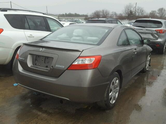 2HGFG12607H511485 - 2007 HONDA CIVIC LX BROWN photo 4