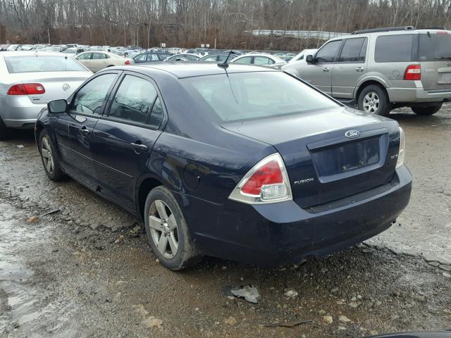 3FAHP07108R254435 - 2008 FORD FUSION SE BLUE photo 3