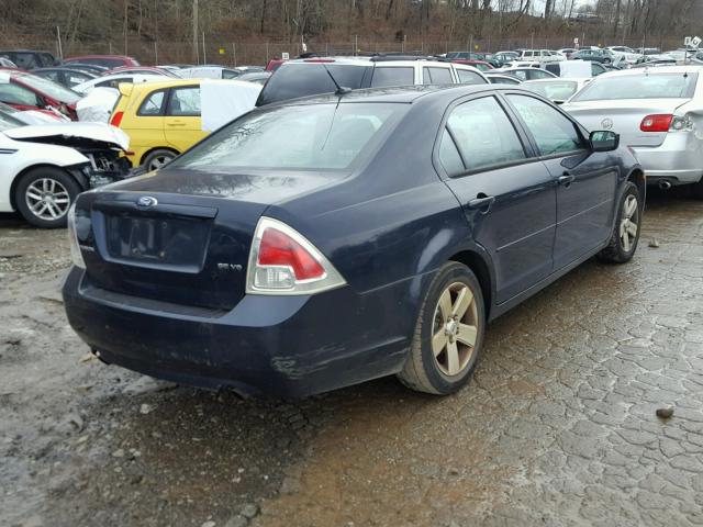 3FAHP07108R254435 - 2008 FORD FUSION SE BLUE photo 4