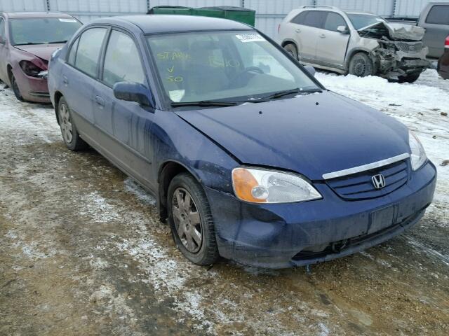 2HGES16882H901071 - 2002 HONDA CIVIC LX BLUE photo 1