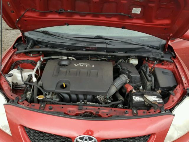 JTDBL40E99J031466 - 2009 TOYOTA COROLLA BA RED photo 7