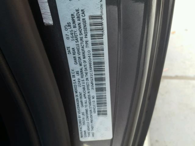 3VWRG31C16M400410 - 2006 VOLKSWAGEN NEW BEETLE 灰色 照片 10