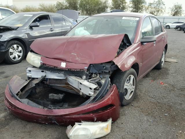 1G8AG52FX3Z161285 - 2003 SATURN ION LEVEL BURGUNDY photo 2