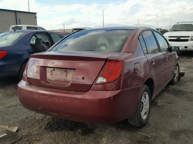 1G8AG52FX3Z161285 - 2003 SATURN ION LEVEL BURGUNDY photo 4