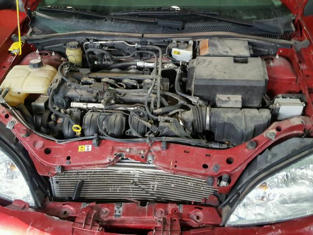 1FAFP34N05W141755 - 2005 FORD FOCUS ZX4 MAROON photo 7