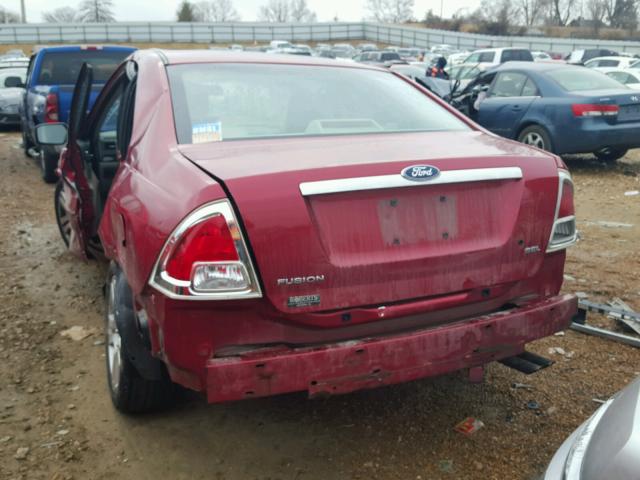 3FAFP08Z46R207093 - 2006 FORD FUSION SEL RED photo 3