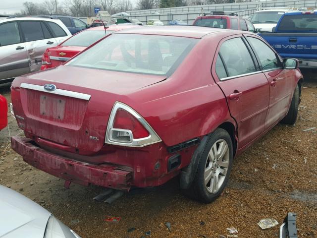 3FAFP08Z46R207093 - 2006 FORD FUSION SEL RED photo 4