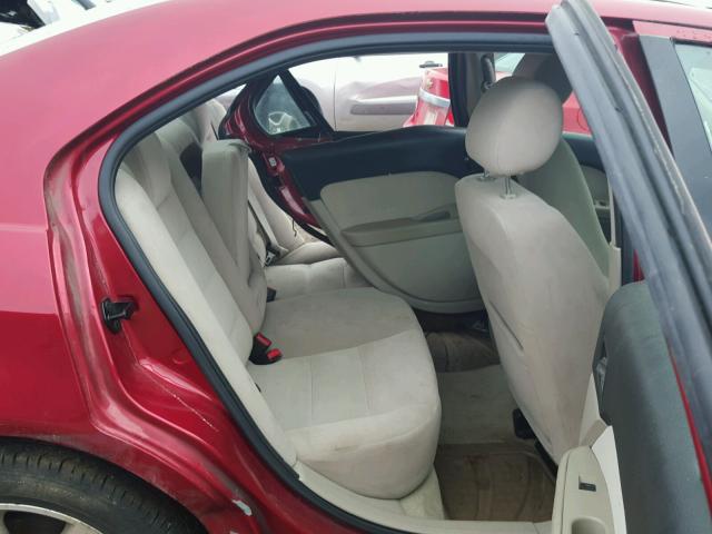 3FAFP08Z46R207093 - 2006 FORD FUSION SEL RED photo 6