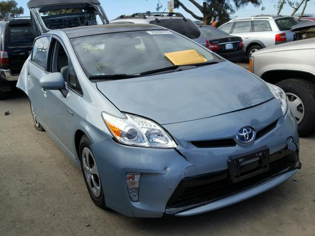 JTDKN3DU3D1690738 - 2013 TOYOTA PRIUS GREEN photo 1