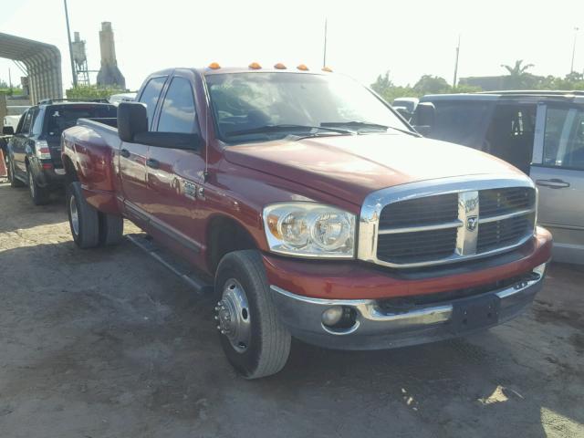 3D7MX48A27G825373 - 2007 DODGE RAM 3500 S RED photo 1