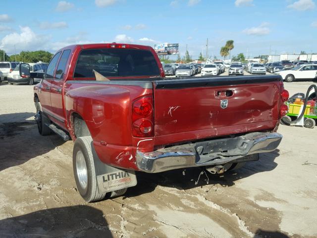 3D7MX48A27G825373 - 2007 DODGE RAM 3500 S RED photo 3