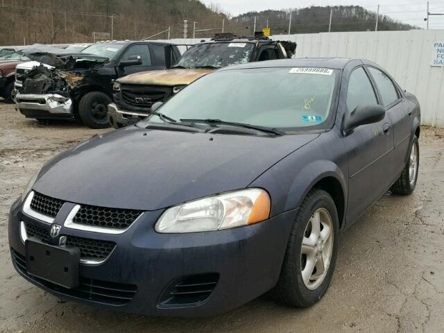 1B3EL46R34N299763 - 2004 DODGE STRATUS SX BLUE photo 2