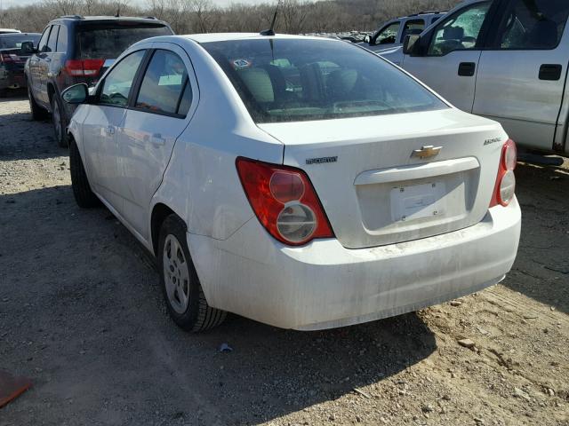 1G1JB5SH7E4143311 - 2014 CHEVROLET SONIC LS WHITE photo 3