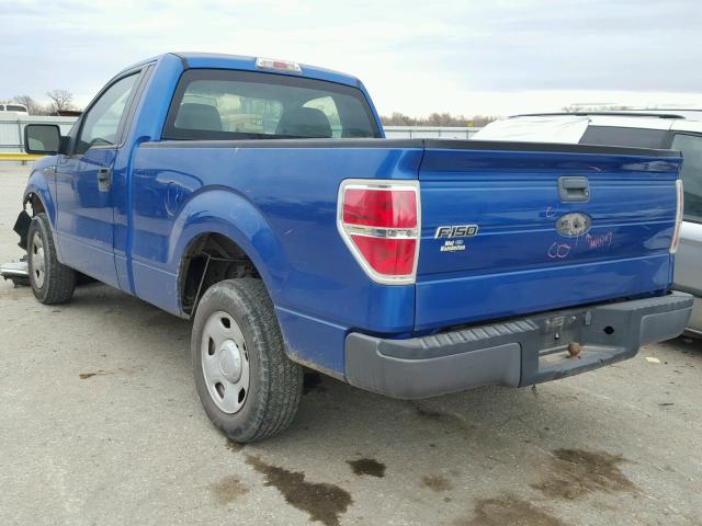 1FTRF12W39KC73545 - 2009 FORD F150 BLUE photo 3