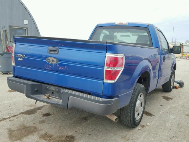 1FTRF12W39KC73545 - 2009 FORD F150 BLUE photo 4