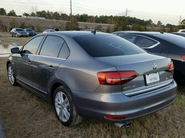 3VWL17AJ7HM211079 - 2017 VOLKSWAGEN JETTA SEL CHARCOAL photo 3