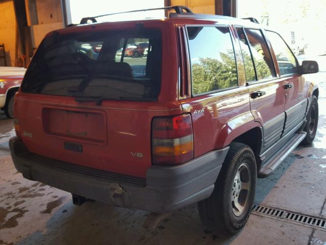 1J4GZ58Y8VC622731 - 1997 JEEP GRAND CHER RED photo 4