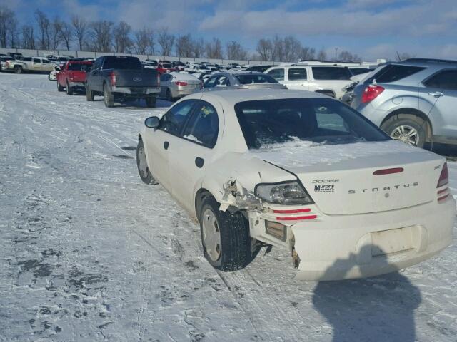 1B3EL36X33N575463 - 2003 DODGE STRATUS SE WHITE photo 3