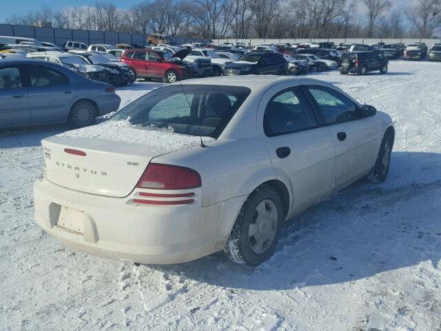 1B3EL36X33N575463 - 2003 DODGE STRATUS SE WHITE photo 4