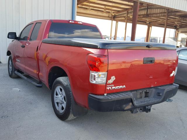 5TFRM5F15BX022854 - 2011 TOYOTA TUNDRA DOU RED photo 3