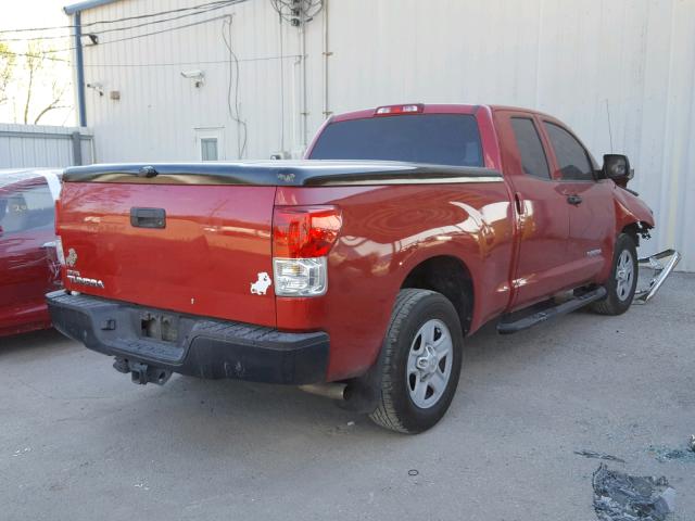 5TFRM5F15BX022854 - 2011 TOYOTA TUNDRA DOU RED photo 4