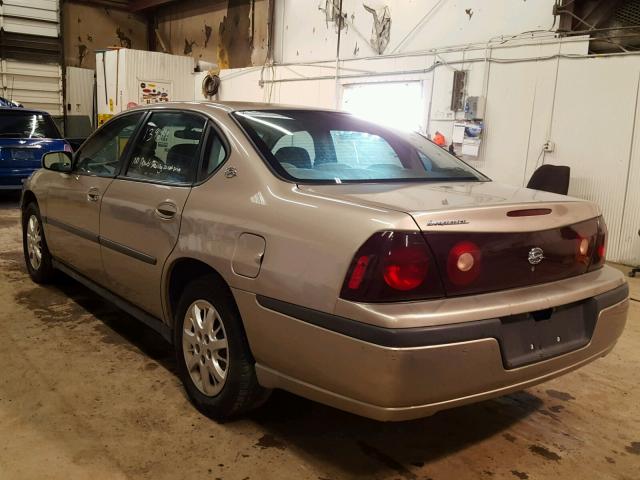 2G1WF52E939366279 - 2003 CHEVROLET IMPALA GOLD photo 3