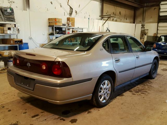 2G1WF52E939366279 - 2003 CHEVROLET IMPALA GOLD photo 4