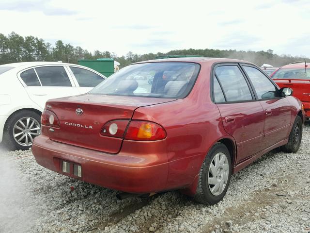 1NXBR12E31Z452575 - 2001 TOYOTA COROLLA CE RED photo 4