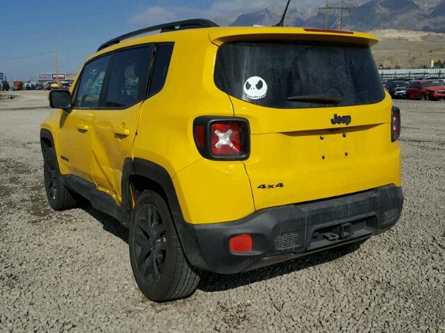 ZACCJBBB7HPE71265 - 2017 JEEP RENEGADE L YELLOW photo 3