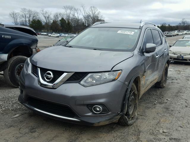 KNMAT2MV3GP676215 - 2016 NISSAN ROGUE S GRAY photo 2