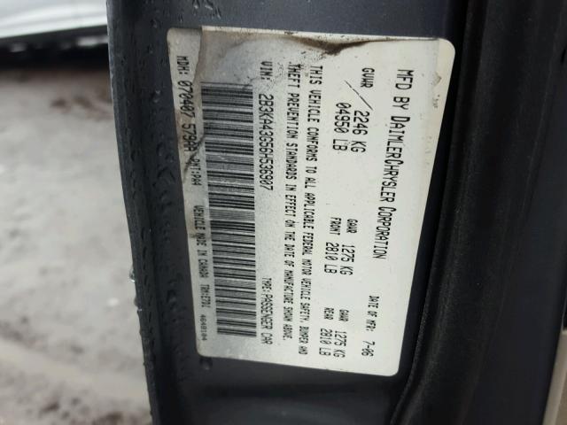 2B3KA43G56H536907 - 2006 DODGE CHARGER SE GRAY photo 10